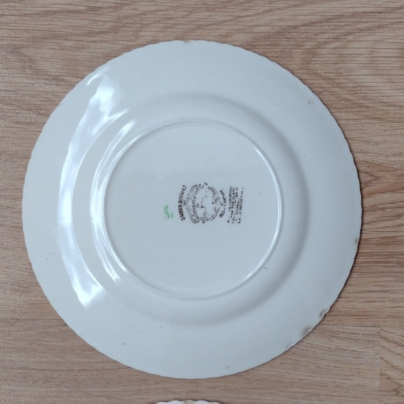 Plates Windsor Ware Garden Bouquet Made in England Two 8 inch diameter Vintage - Picture 5 of 5